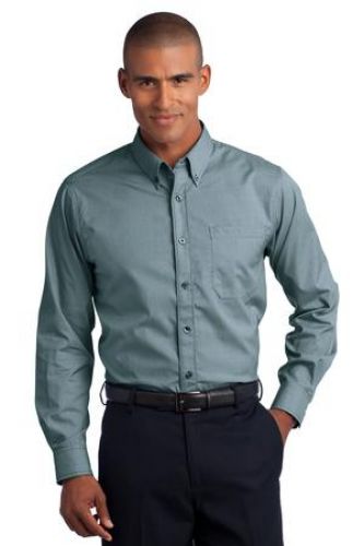 Mini-Check Non-Iron Button-Down Shirt