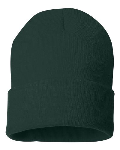 12 Inch Solid Knit Beanie
