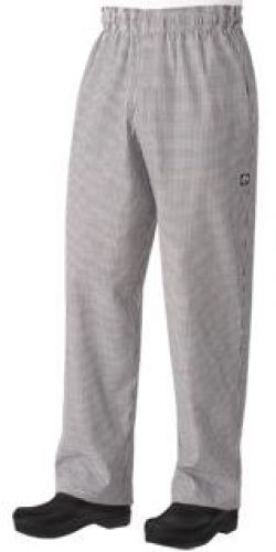 Basic Baggy Zipper Fly Small Checkered Chef Pants