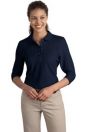 Ladies Silk Touch 3/4-Sleeve Polo