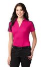 Ladies Silk Touch Performance Colorblock Stripe Polo