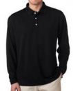 UltraClub Adult Cool and Dry Long-Sleeve Stain-Release Performance Polo