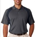 Adult Cool and Dry Sport Performance Color Block Interlock Polo