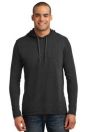4.5 oz. 100% Combed Ringspun Cotton Long Sleeve Hooded T-Shirt