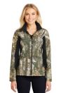 Ladies Camouflage Colorblock Soft Shell