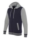 Unisex Varsity Full-Zip Hooded Sweatshirt