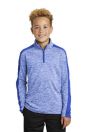 Youth PosiCharge Â® Electric Heather Colorblock 1/4-Zip Pullover