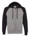 Unisex Special Blend Raglan Full-Zip Hooded Sweatshirthirt