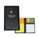Leather Look Padfolio With Sticky Notes Flags