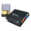 Square Leather Look Case Of Sticky Notes With Calendar and Pen