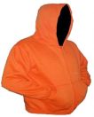Blaze Orange Full Zip Hooded Sweatshirt