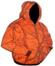 Blaze Orange Camo Full Zip Hood